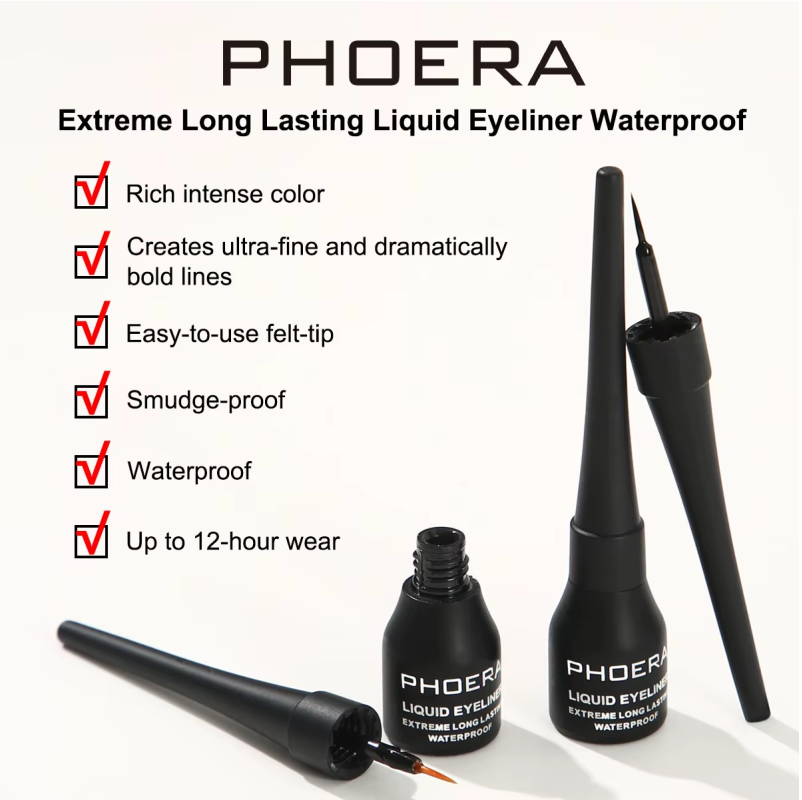 PHOERA Extreme Long Lasting Liquid Eyeliner Waterproof