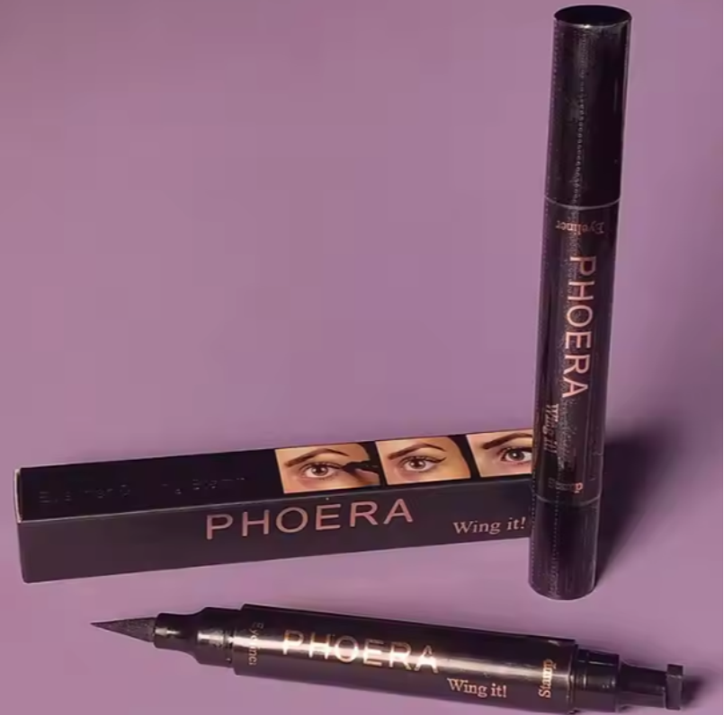 PHOERA Dual-ended Winged Eyeliner Stamp Waterproof Eyeliner Winged Long Lasting Liquid Eye Liner Pen