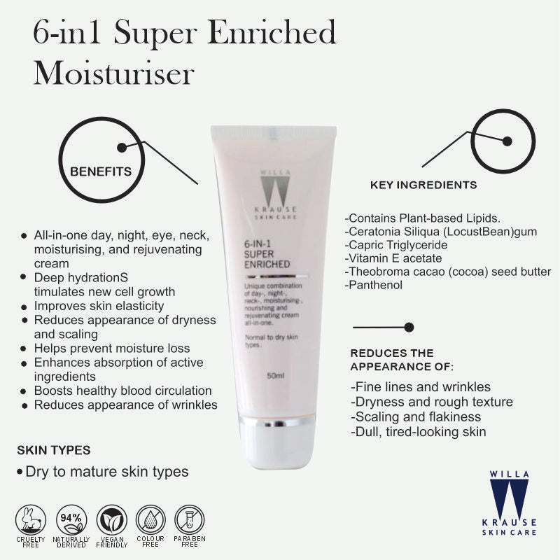 Willa Krause - 6 in 1 Super Enriched Moisturiser 50ml