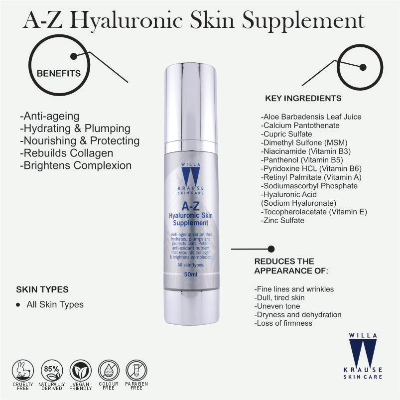 Willa Krause - A-Z Hyaluronic Skin Supplement 50ml