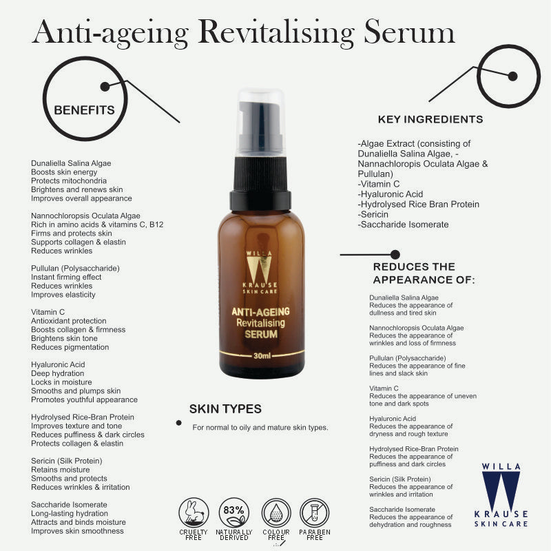 Willa Krause - Anti Ageing Revitalising Serum 30ml