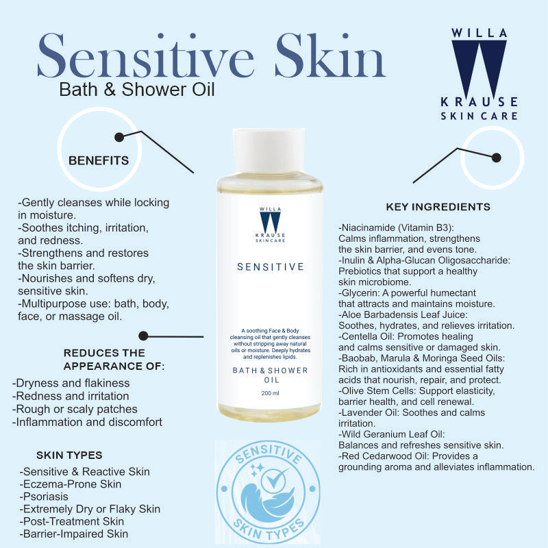 Willa Krause Sensitive Skin - Bath & Shower Oil 200ml