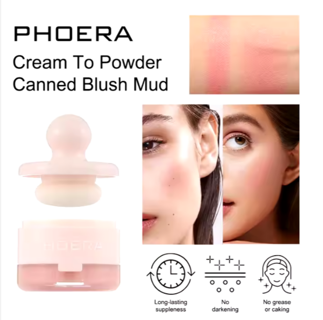 PHOERA Cream To Powder Canned Blush Mud