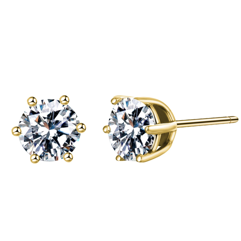 Classic Surgical Steel Diamond  Zirconia Stud Earrings