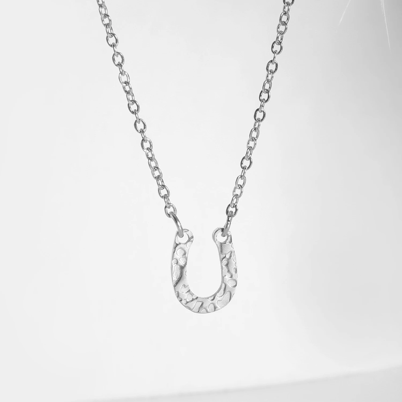 Surgical Steel Horseshoe Pendant Necklace