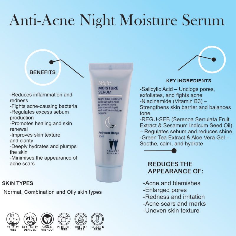 Willa Krause Anti-Acne - Night Moisture Serum 50ml