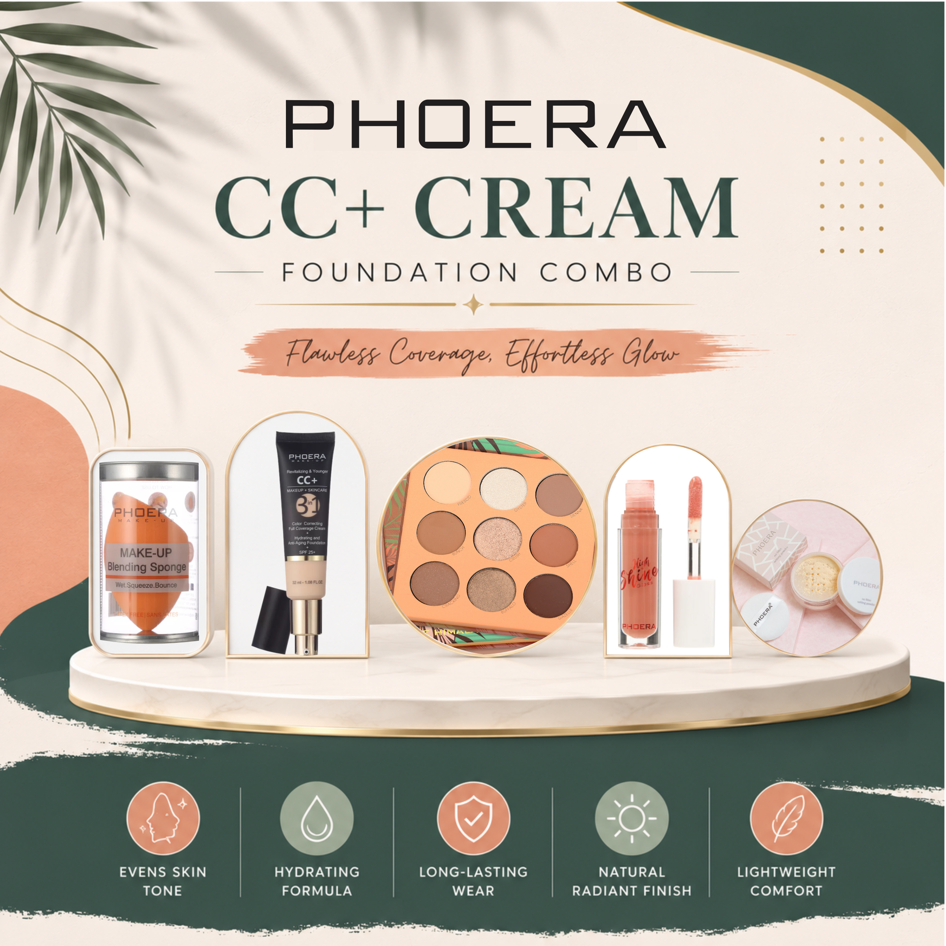 PHOERA CC+ Cream Foundation Combo
