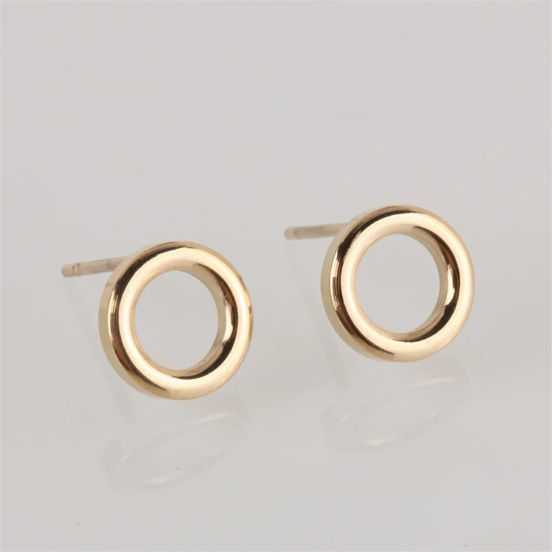 Surgical Steel Small Hallow Round Earring Studs