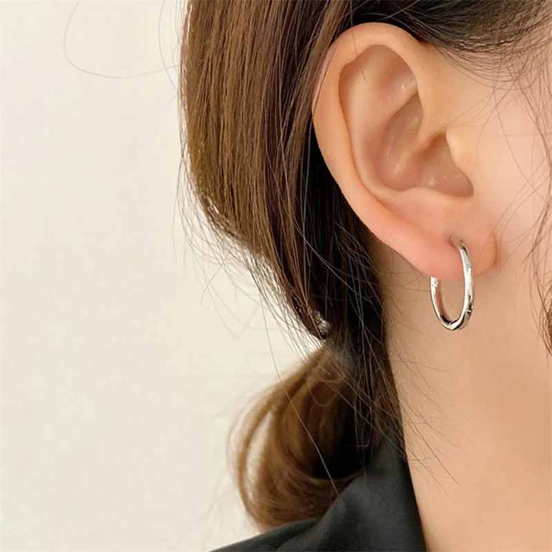 Surgical Steel Small Fashion Round Hoop Earrings